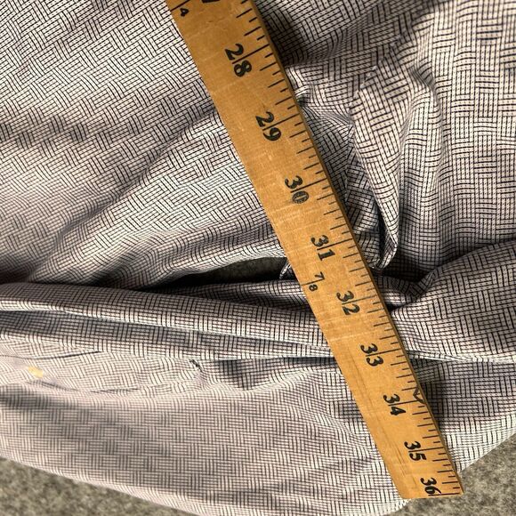 Egara Shirt Men’s 3XL Blue White Woven Pattern NWT Button Up Cotton Spadex - Picture 6 of 9